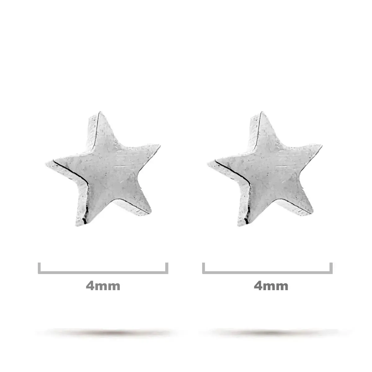 Set Aretes Acero Plateado Broquel Dormilon Luna Estrellas