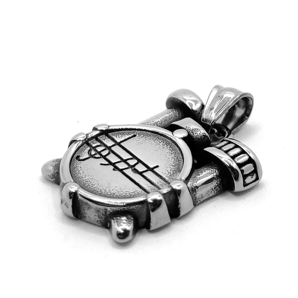 Dije Acero Inox Plateado Bateria Musical Instrumento