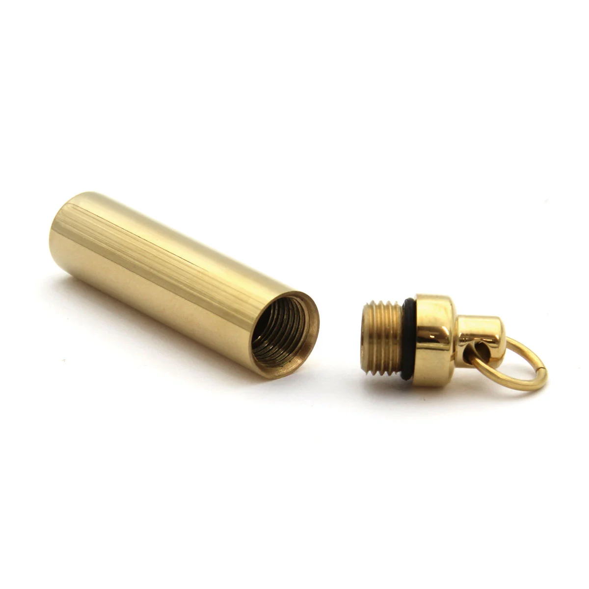 Dije Tipo Urna Cenizas Acero Dorado Cilindro 3.8cmx8mm