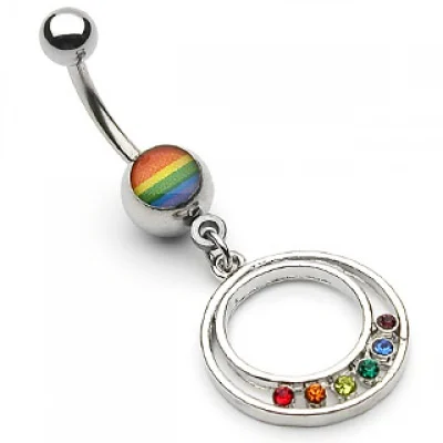 Piercing para el ombligo Circulos Orgullo Gay
