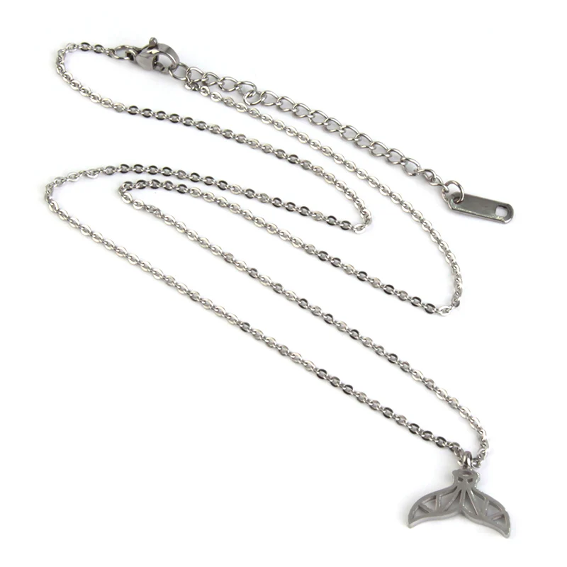 Collar Acero Cola de Sirena Amuleto Sabiduria y Libertad