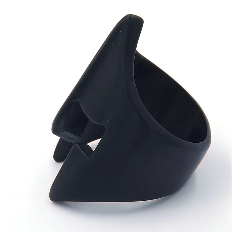 Anillo de Acero Negro Casco de Gladiador Espartano