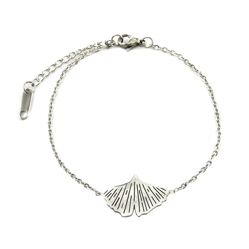 Pulsera Acero Inox Plateado Cola Sirena Amuleto Libertad