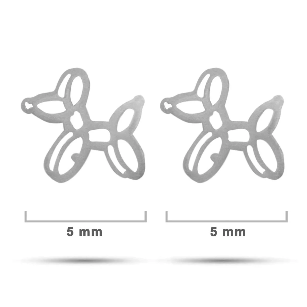 Arete Tipo Broquel Plateado Perro Pequeño Globoflexia