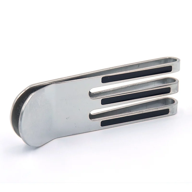Clip para Billetes Plateado Abierto Triple Line