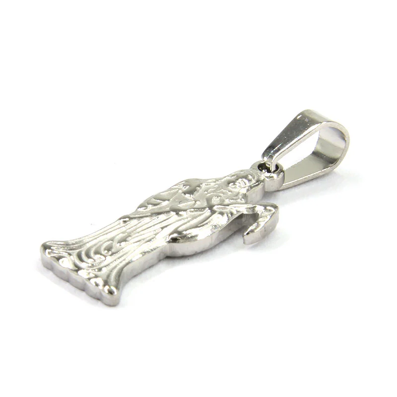 Dije Acero Inox Plateada Santa Santísima Muerte Mexicana