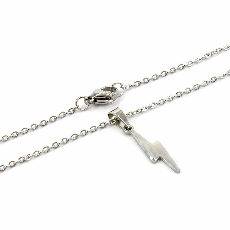 Set Joyeria Acero Inoxidable Plateado Rayo Rocker