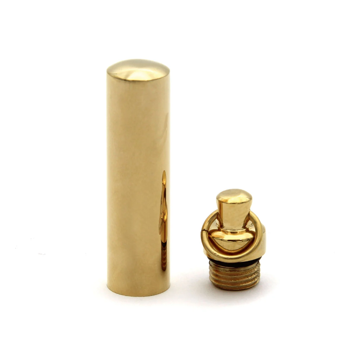 Dije Tipo Urna Cenizas Acero Dorado Cilindro 3.8cmx8mm