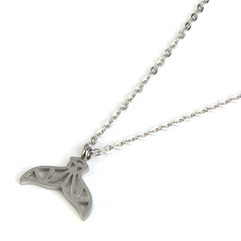 Collar Acero Cola de Sirena Amuleto Sabiduria y Libertad