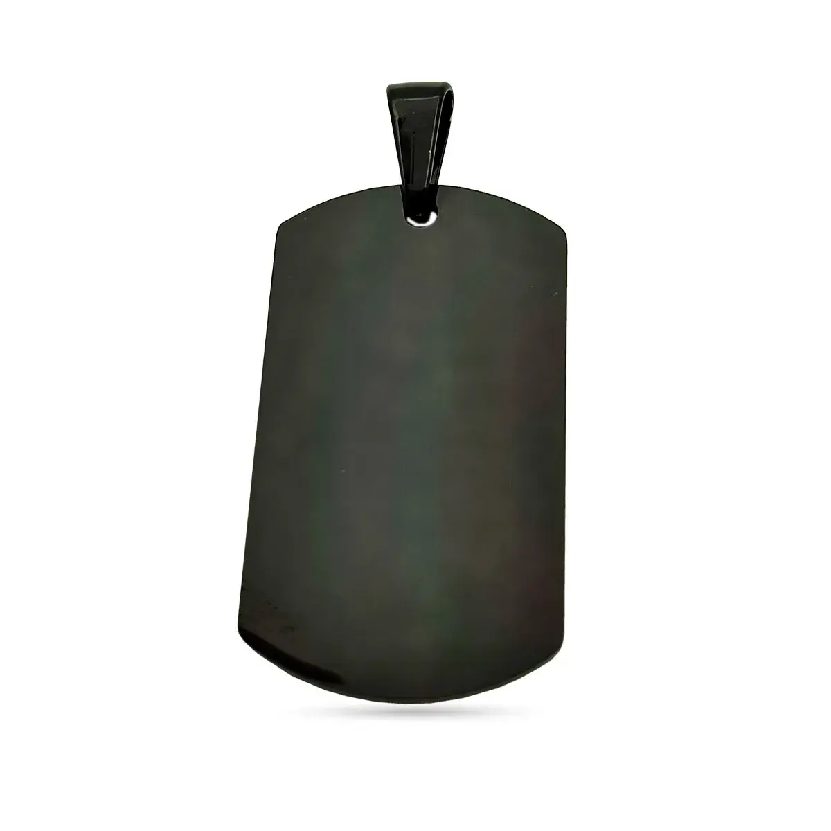Dije Acero Inox Negro Placa Para Grabado Laser 39mm