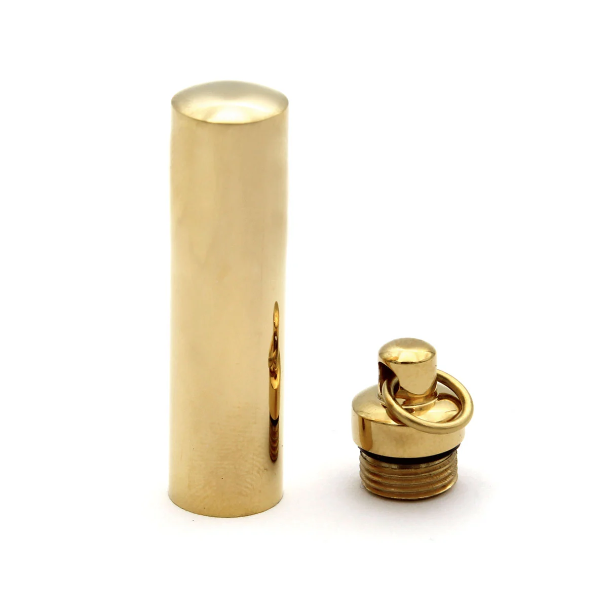 Dije Tipo Urna Cenizas Acero Dorado Cilindro 4.5cmx10mm