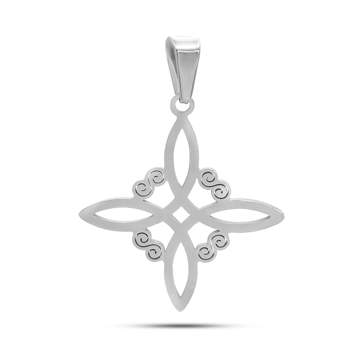 Dije Acero Inoxidable Nudo de Bruja Símbolo Protector