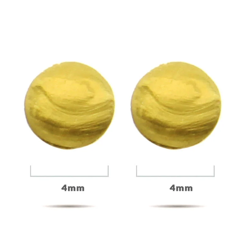 Aretes Tipo Broquel Acero Inox Dorado Petite Circulo Liso