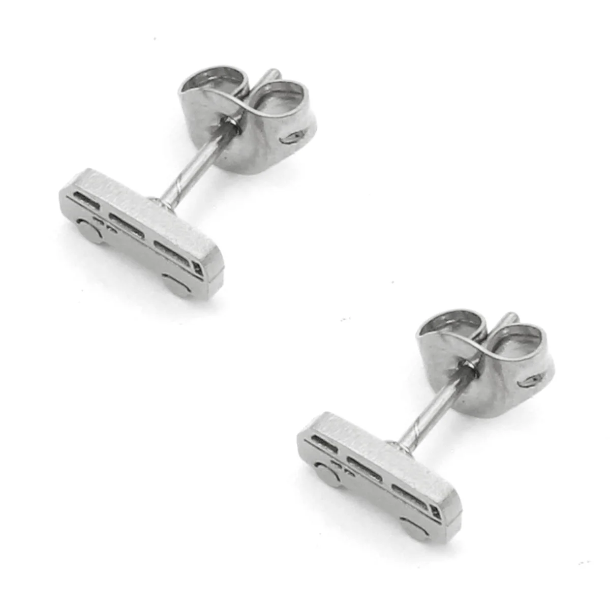 Aretes Acero Inox Plateado Tipo Broquel Volkswagen Combi