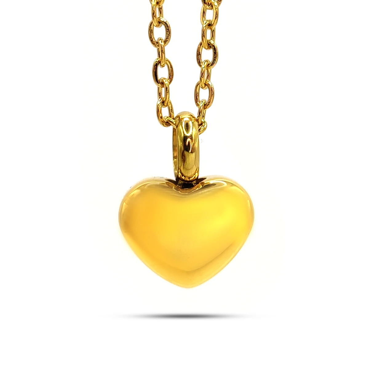 Collar Acero Inox Urna Corazon Pequeño Para Grabado