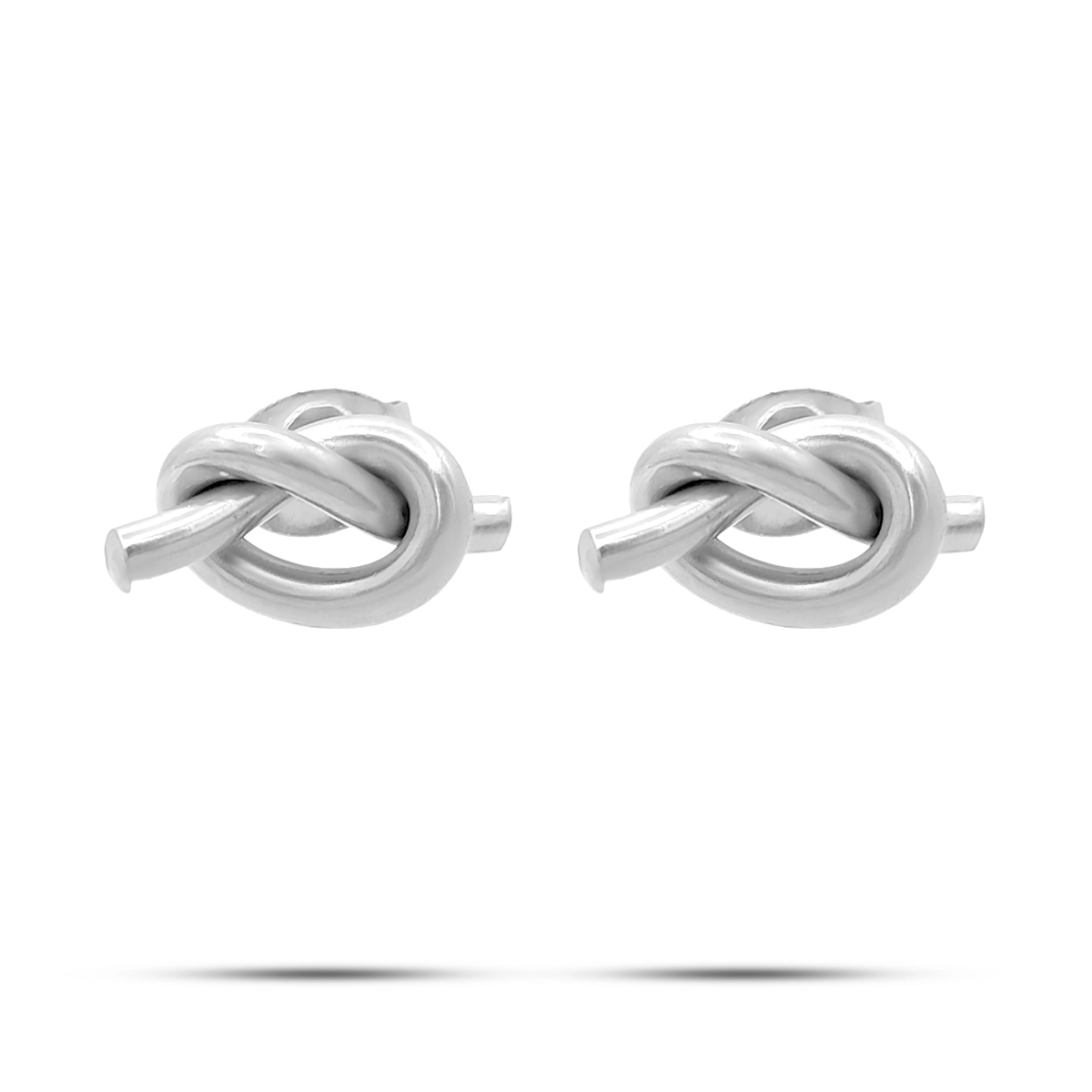 Aretes Acero Inox Diseño Nudo Alambre Minimalista