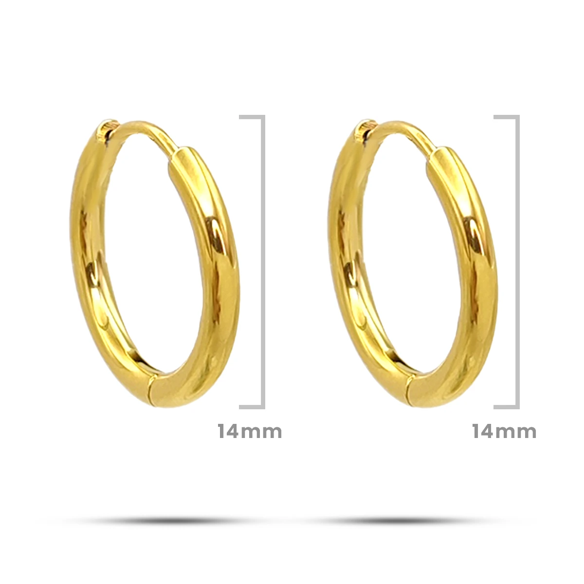 Set Aretes Acero Dorado Huggies Estrella Cristal Rombo