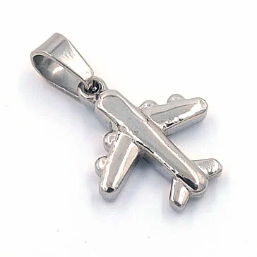 Dije de Acero Inoxidable Diseño Avión