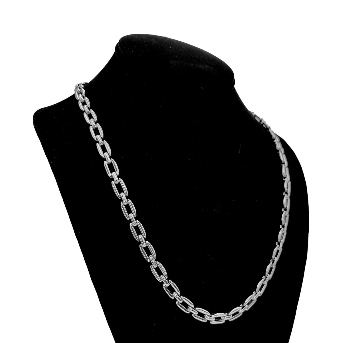 Cadena Acero Eslabon Rectangular Redondeado Moderno 6 mm