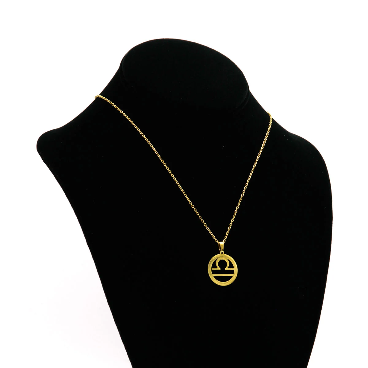 Set Joyeria Acero Dorado Signo Zodiacal Libra Horoscopo