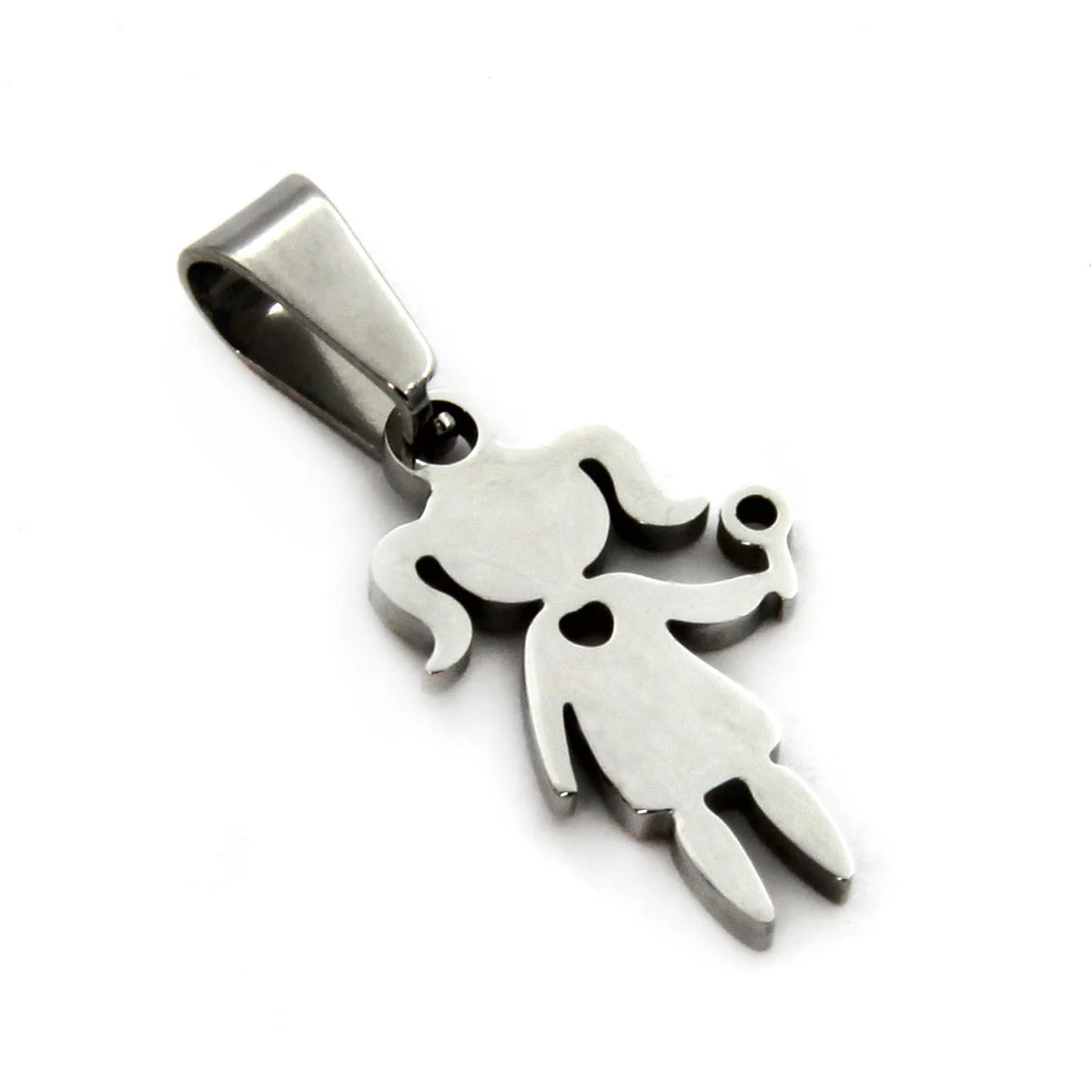 Dije Acero Inox Plateado Niña Pequeña Paleta Dulce 15mm