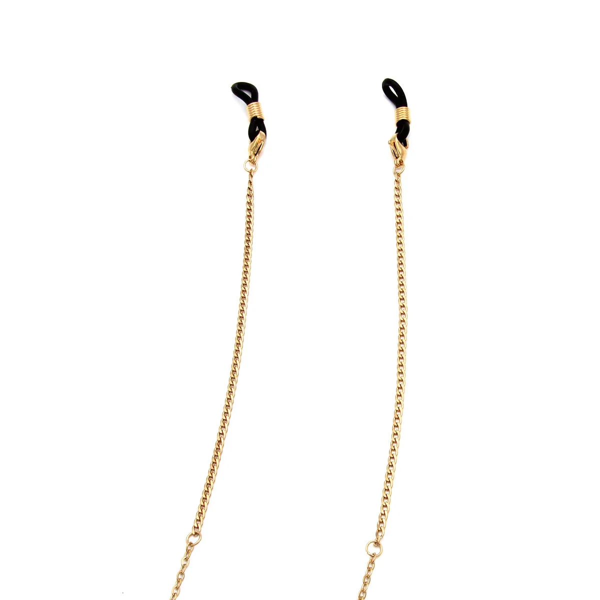 Cadena Lentes Dorado Eslabon Estilo Bilbao 2mm