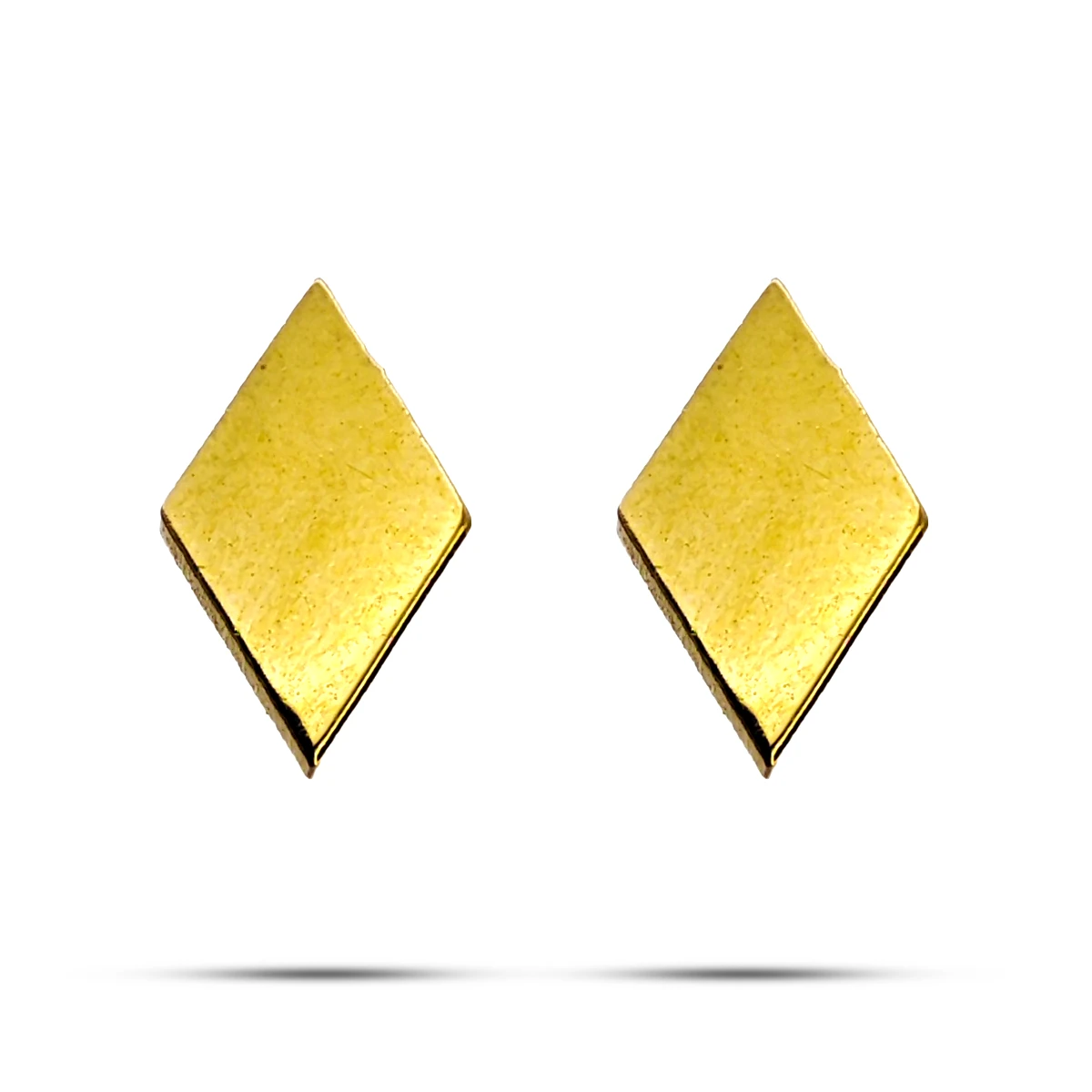 Set Aretes Acero Dorado Huggies Estrella Cristal Rombo