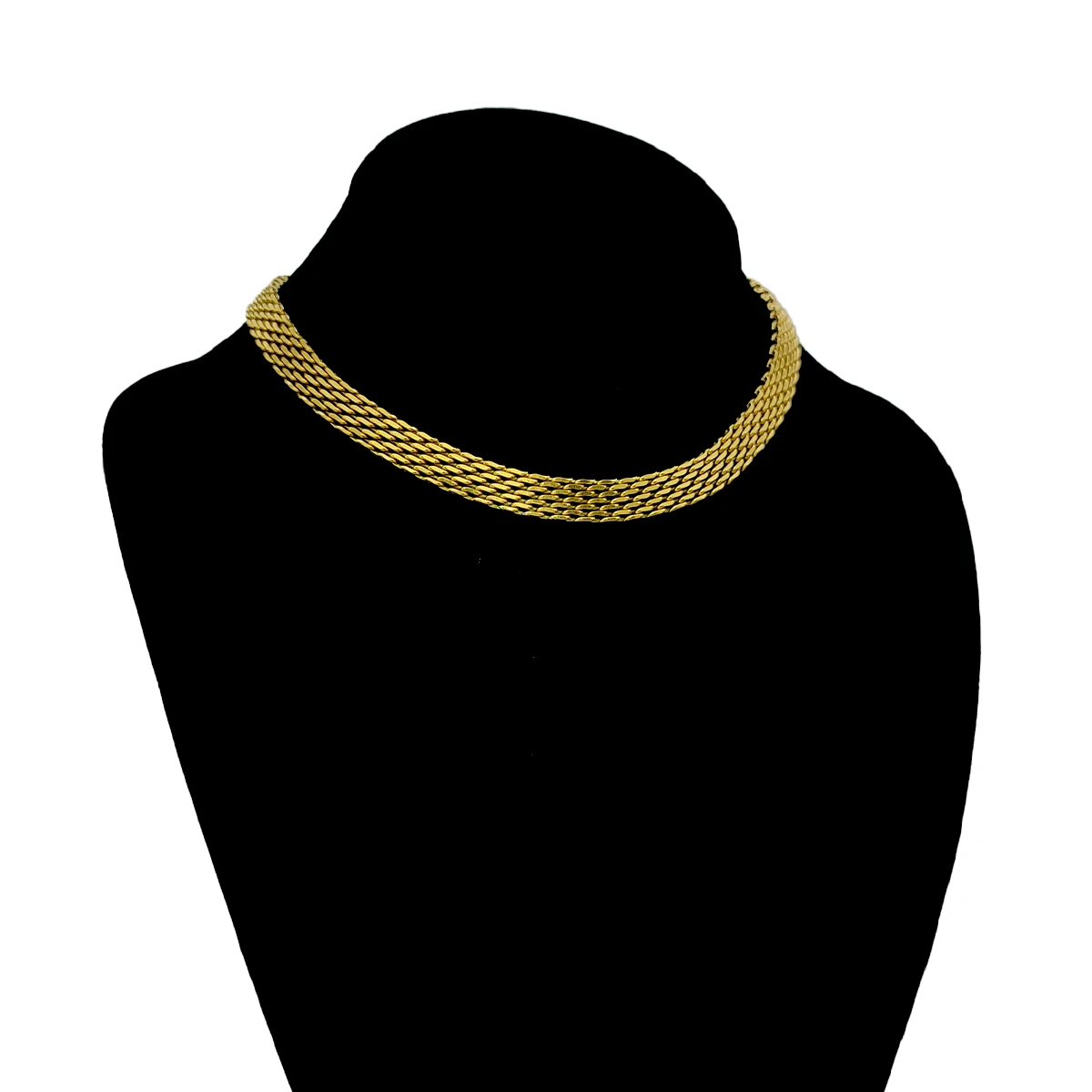Cadena Acero Dorado Multicadena Tipo Red Elegante