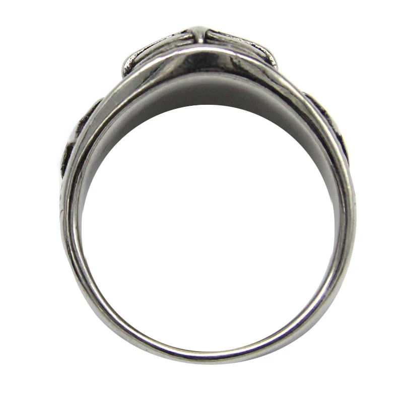 Anillo Hombre Acero Inoxidable Plateado Estrella 5 Picos