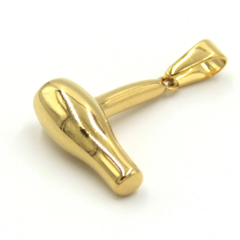 Dije Acero Inox Dorado Secadora Cabello Estilista