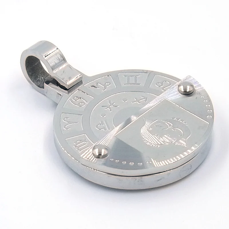 Dije de Acero Inoxidable Medalla Zodiaco Pisis