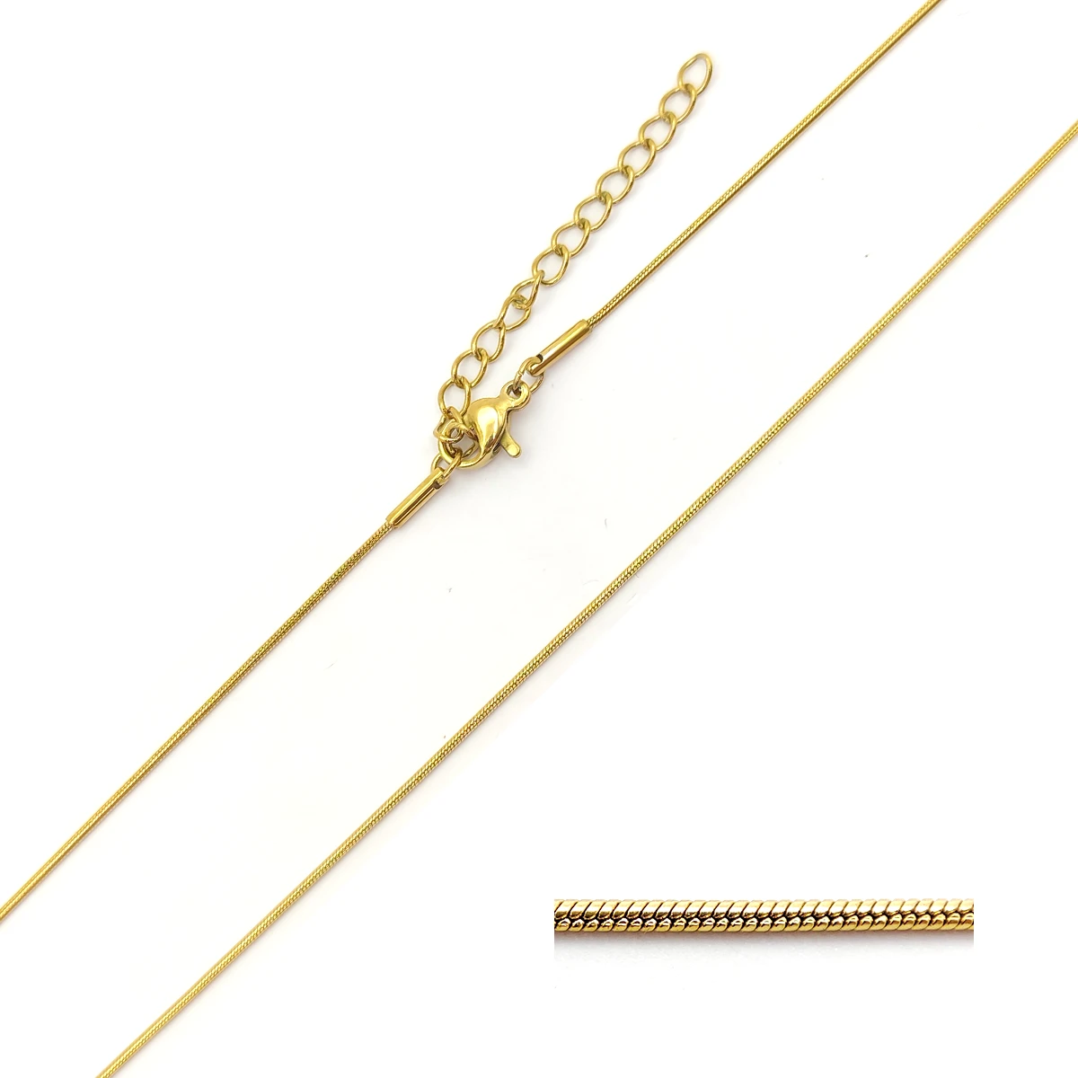 Cadena Acero Cola de Rata Delgada Sencilla 0.9 mm