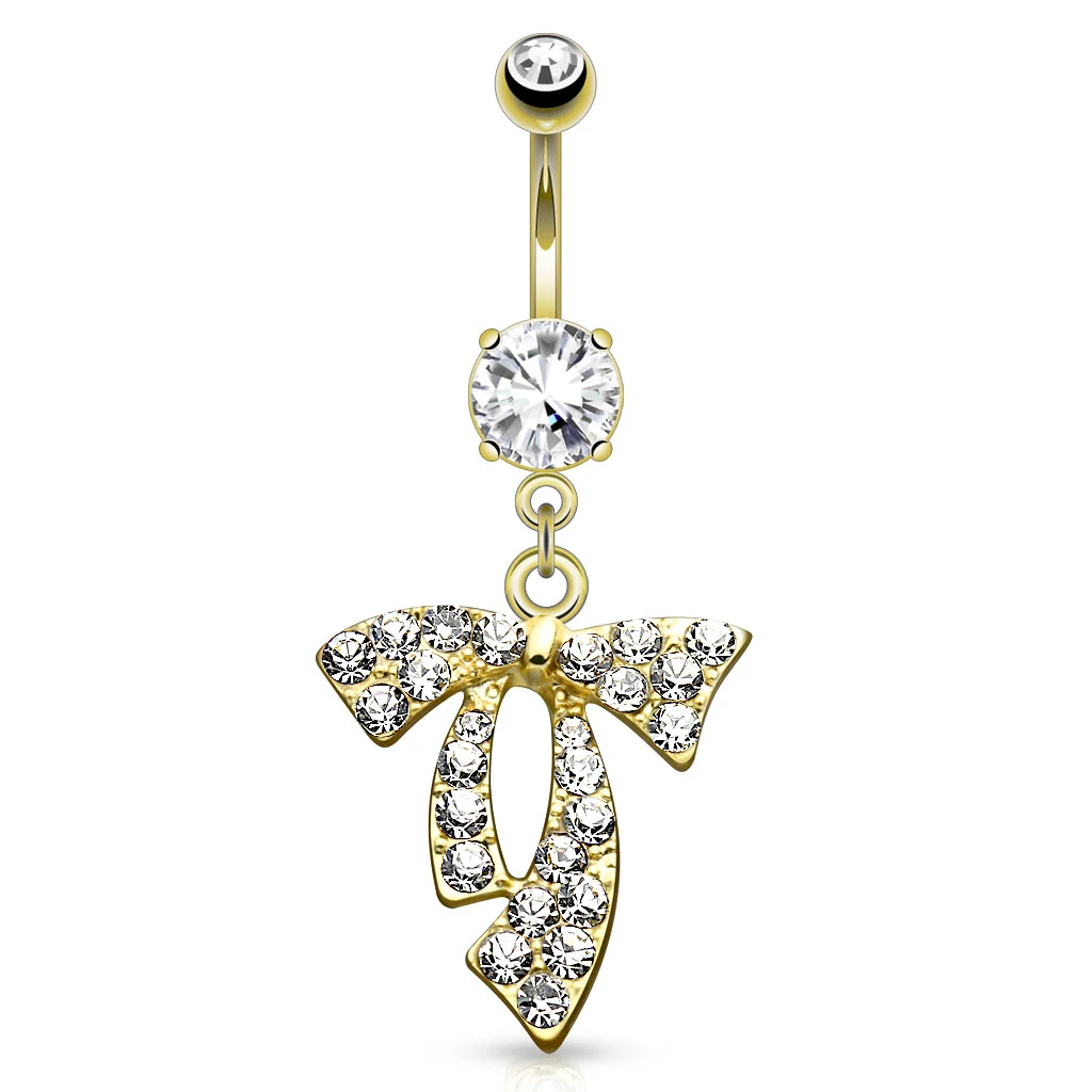 Piercing de Ombligo Moño Shine Dorado