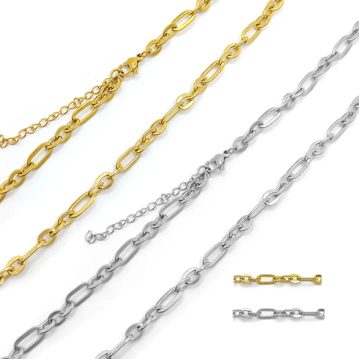 Cadena Acero Inox Choker Moderno Eslabón 3x1 Grueso