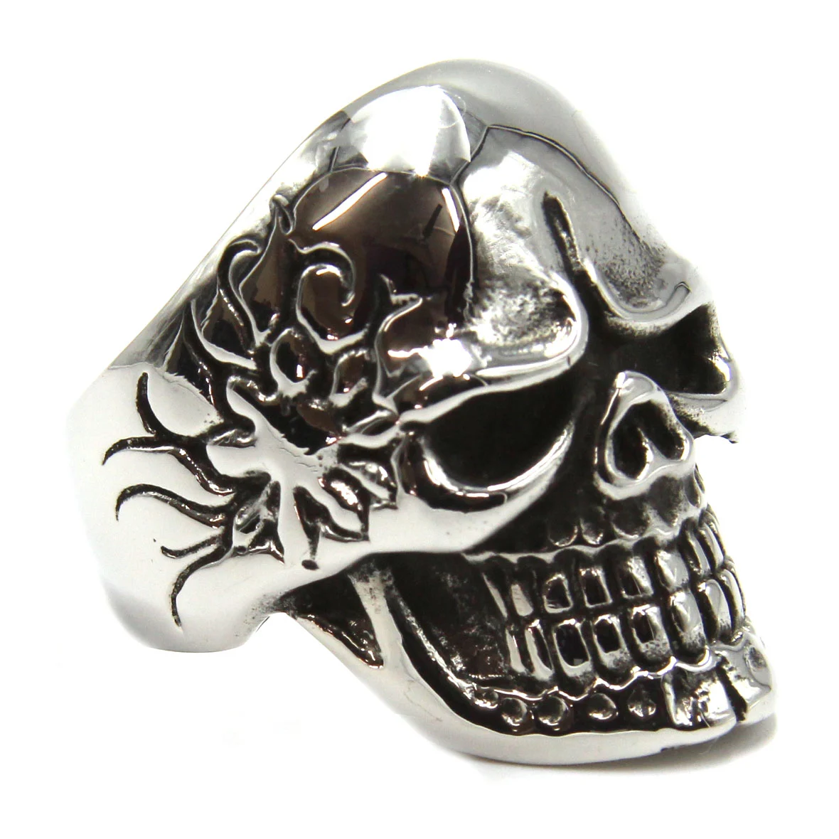 Anillo Acero Inoxidable Calavera Biker
