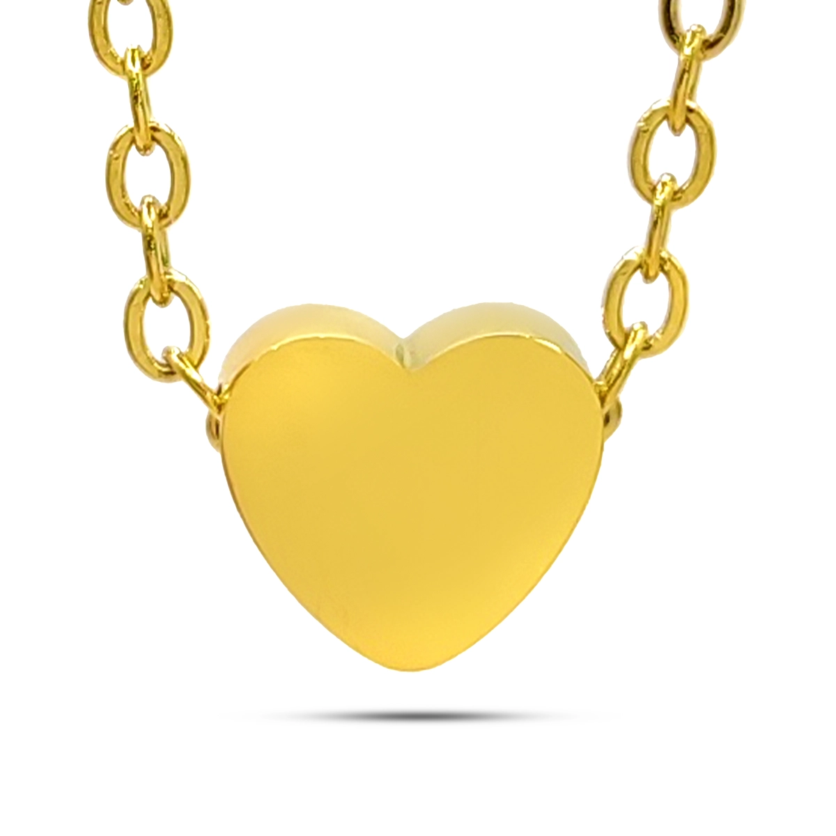 Collar Acero Inox Mini Corazon Liso 8 mm
