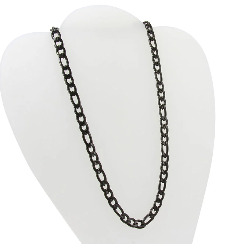 Cadena Acero Inoxidable Negro Eslabón 3x1 7mm x 49cm