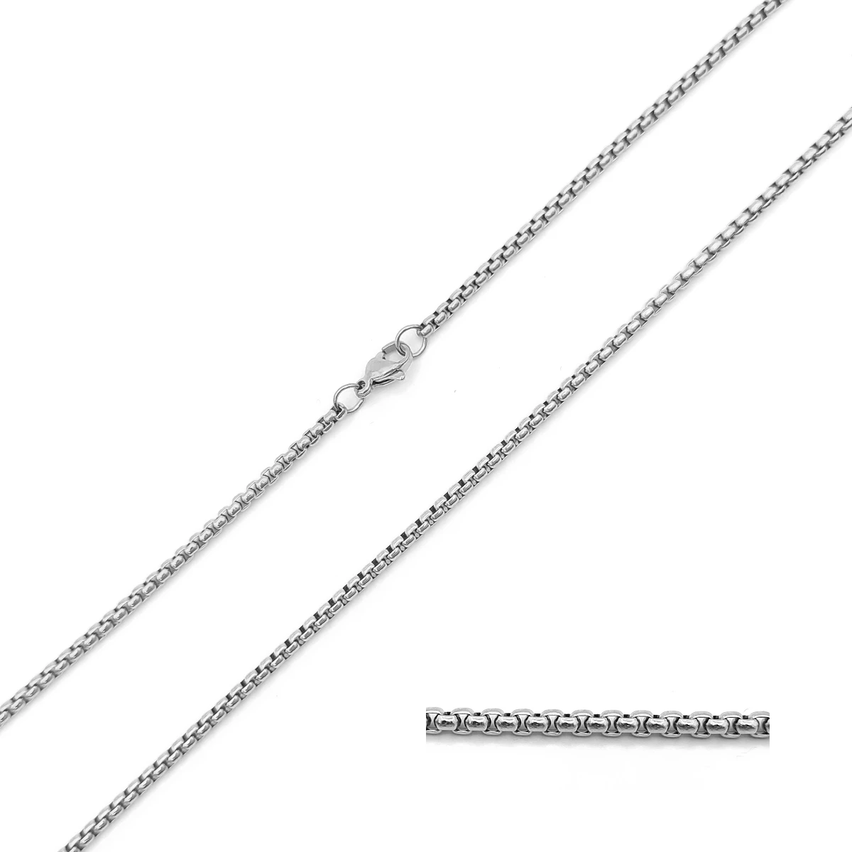 Cadena Acero Inox Para Dije Eslabón Redondo 2.5 mm