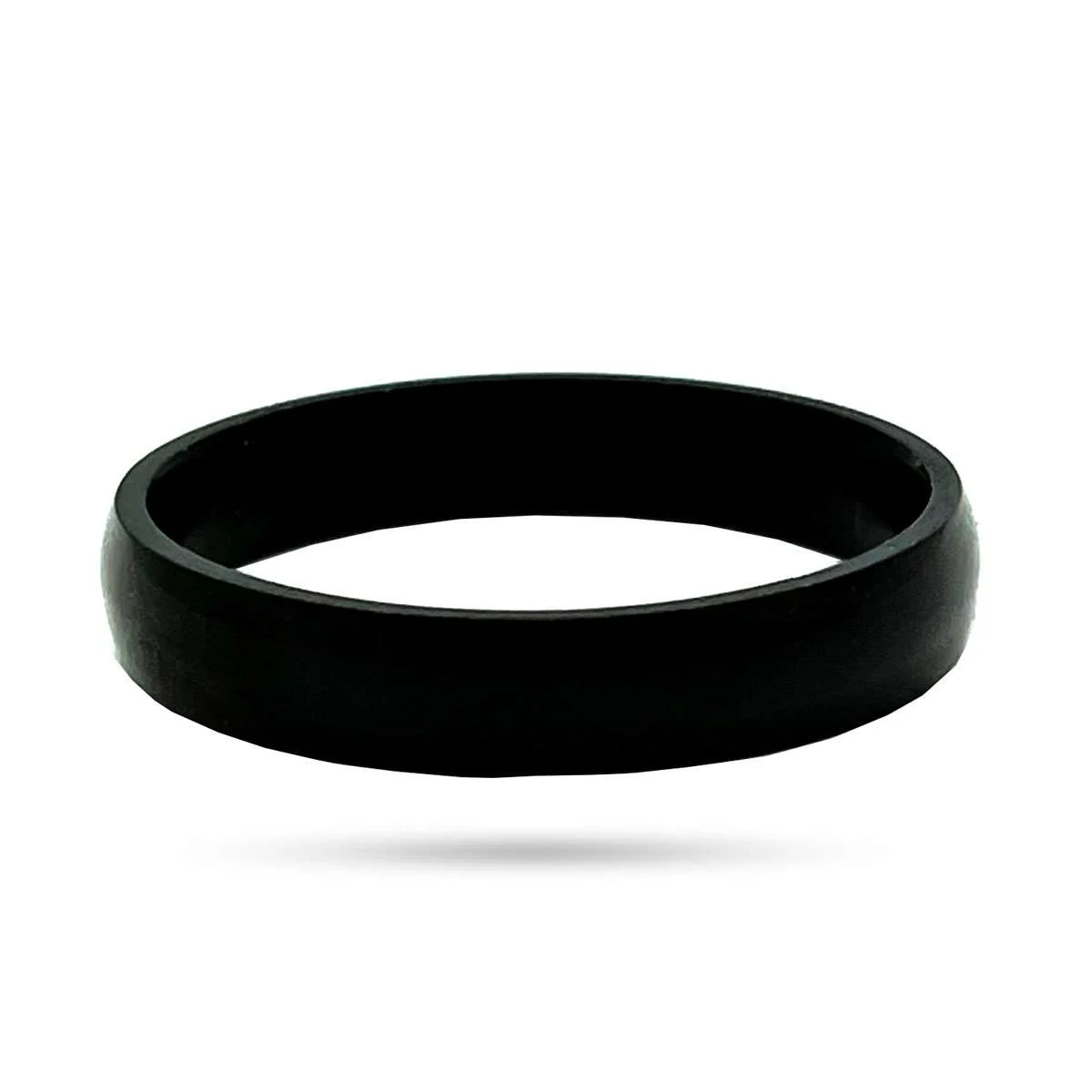 Anillo Acero Negro Mujer Diseño Argolla Lisa 3 mm Clásica