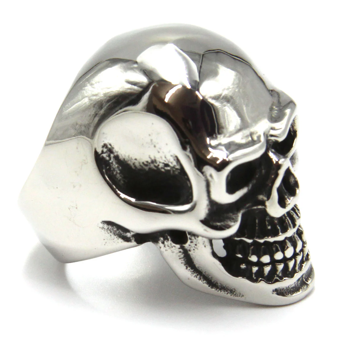 Anillo de Hombre en Acero Gran Craneo Calavera