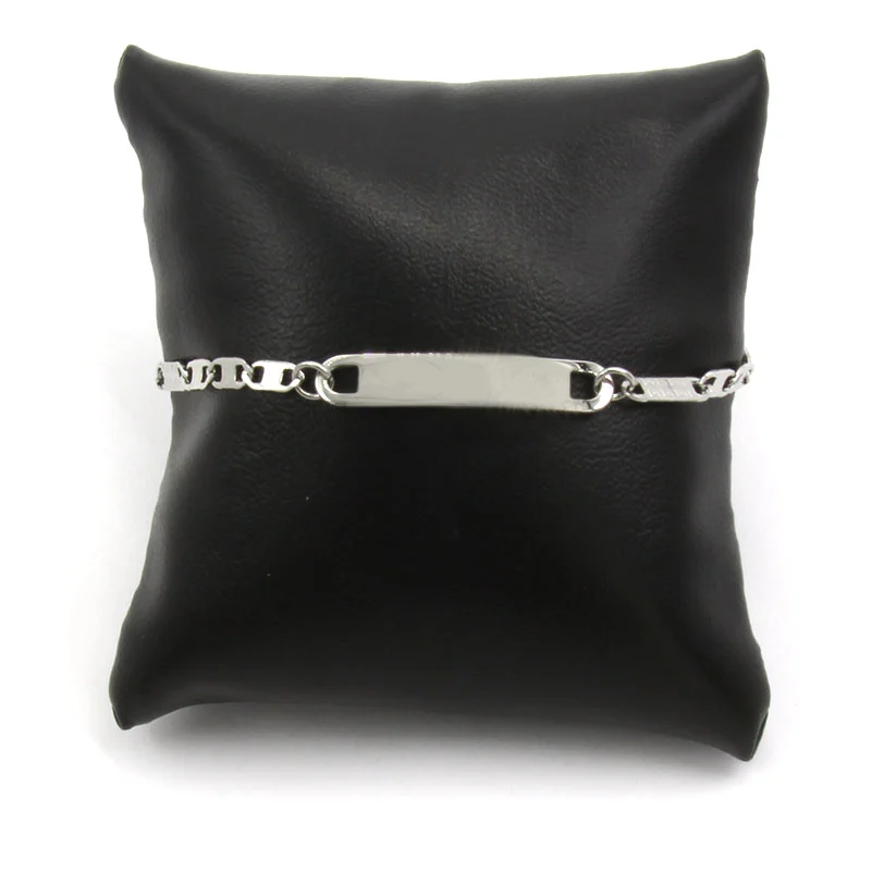 Pulsera Acero Inoxidable Esclava Niño Plateado Romana