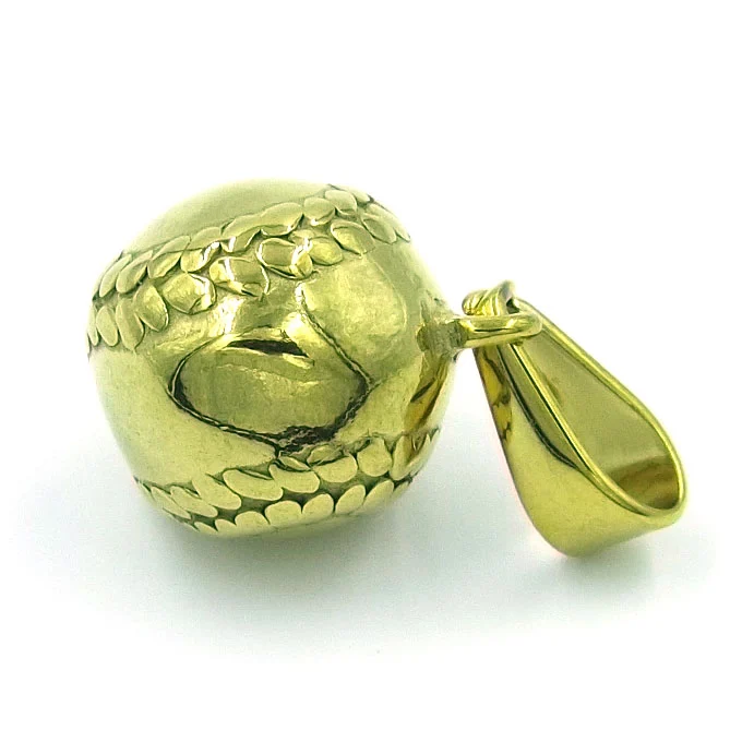 Dije Acero Dorado Pelota de Baseball Beisbol