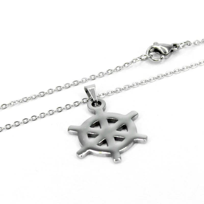Set Joyeria Acero Plateado Timon Dirección Nuestra Vida