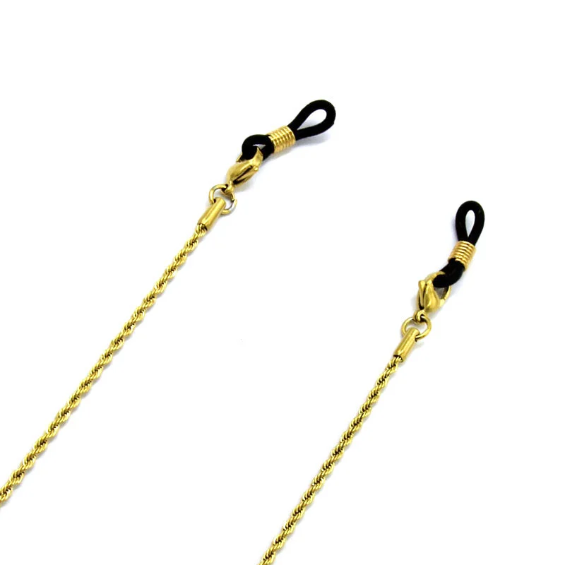 Cadena Lentes  Acero Inoxidable Dorado Torsal 3mm