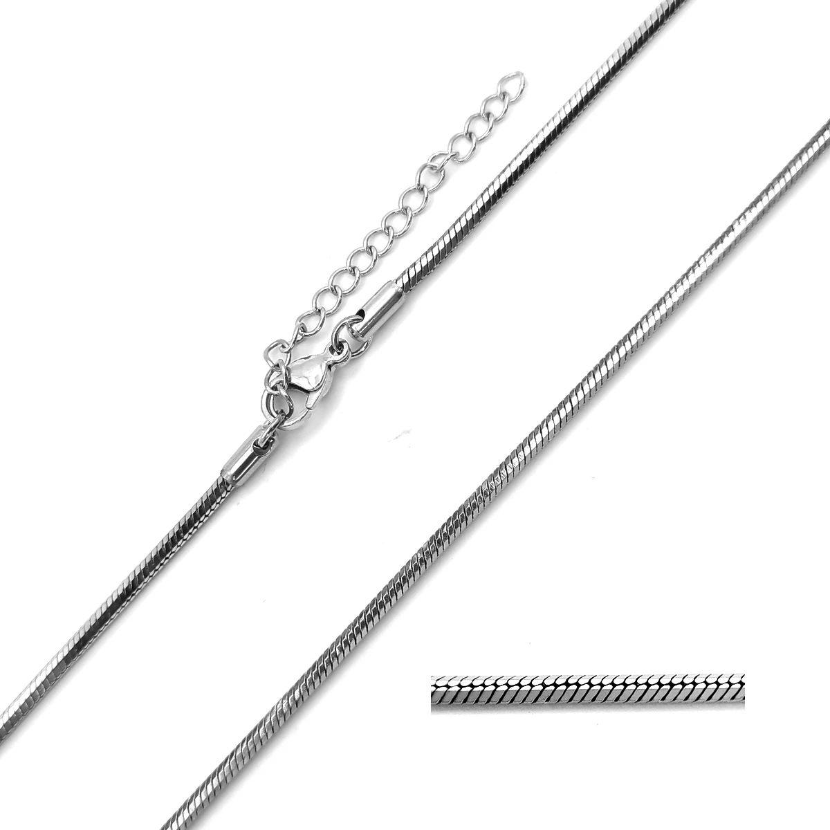 Cadena Acero Inox Cola de Rata Facetada Pulido Brillante