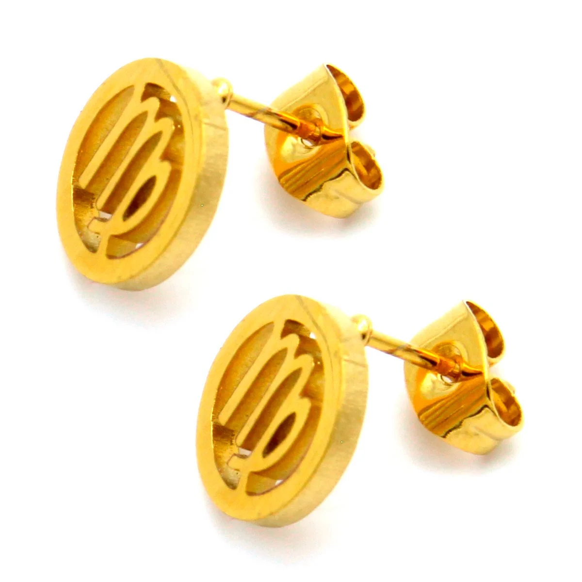 Set Joyeria Acero Dorado Signo Zodiacal Virgo Horoscopo