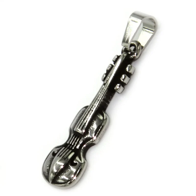 Dije Acero PLateado Violín 4 Cuerdas Arco Instrumento