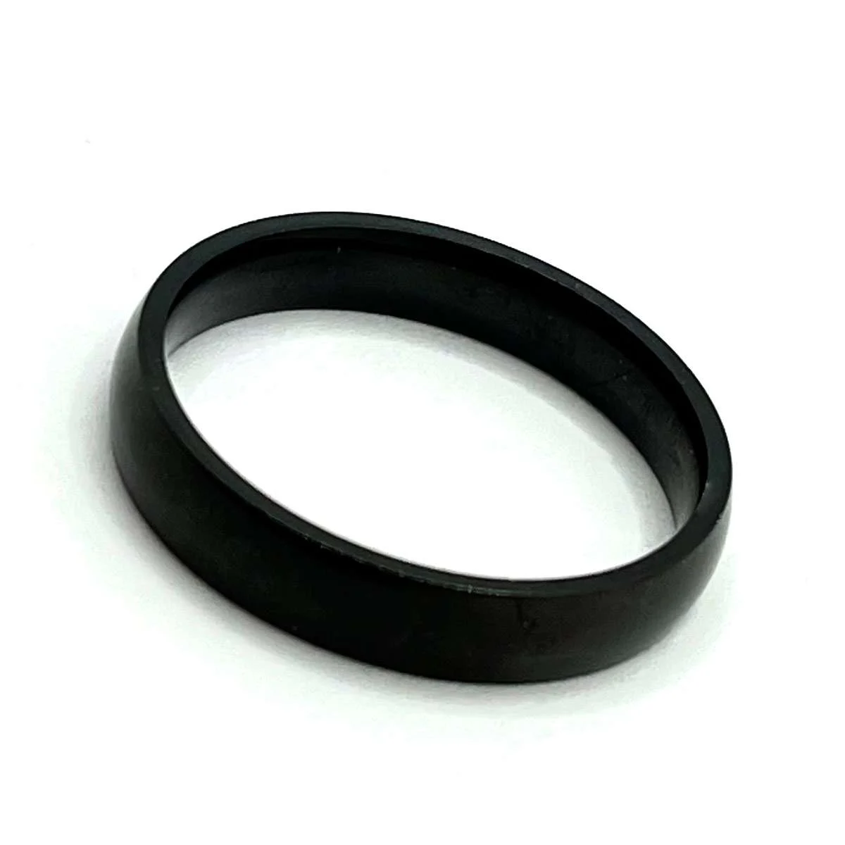 Anillo Acero Negro Mujer Diseño Argolla Lisa 3 mm Clásica