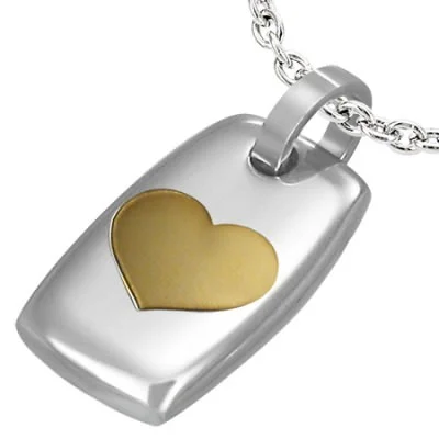 Dije de Acero Inoxidable Solido Diseño Corazon