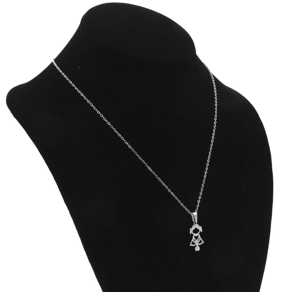 Set Joyeria Acero Inoxidable Plateado Hija Niña Familia